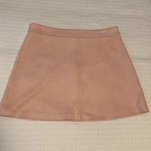 NWT Faux Suede Pink Mini Skirt
